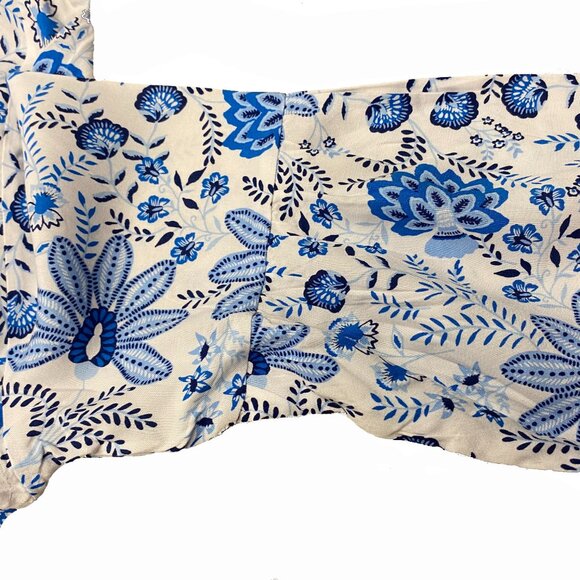 Stella Parker XXL Blue White Peasant Blouse - Picture 9 of 12